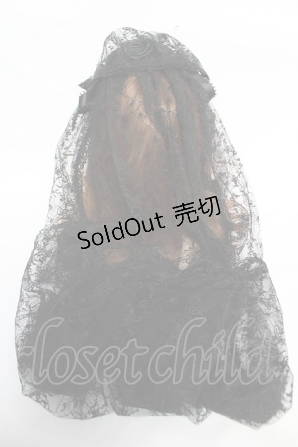 画像3: ALICE and the PIRATES / 〜Eden〜漆黒の薔薇と光の雫レースマリアベール  ブラック Y-25-12-22-048-PA-AC-SZ-ZY (3)