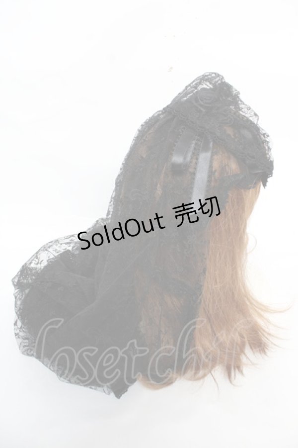 画像4: ALICE and the PIRATES / 〜Eden〜漆黒の薔薇と光の雫レースマリアベール  ブラック Y-25-12-22-048-PA-AC-SZ-ZY (4)