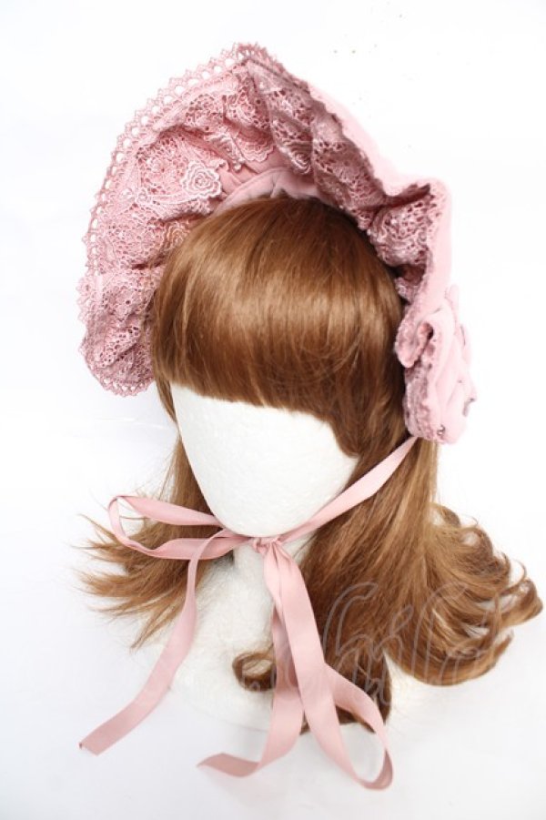 画像1: axes femme kawaii / ベルベットドールハーフボンネット  ピンク Y-25-12-22-049-AX-AC-SZ-ZY (1)
