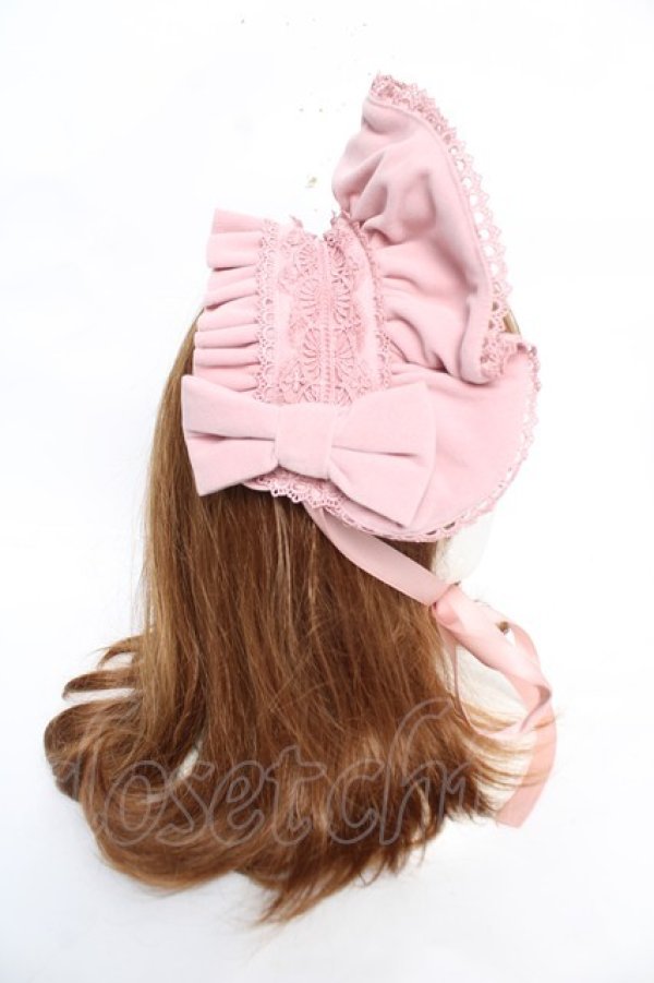 画像3: axes femme kawaii / ベルベットドールハーフボンネット  ピンク Y-25-12-22-049-AX-AC-SZ-ZY (3)