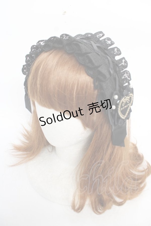 画像1: m petit by misako / NINA'Sコラボヘッドドレス  中黒 Y-25-12-22-052-LO-AC-SZ-ZY (1)