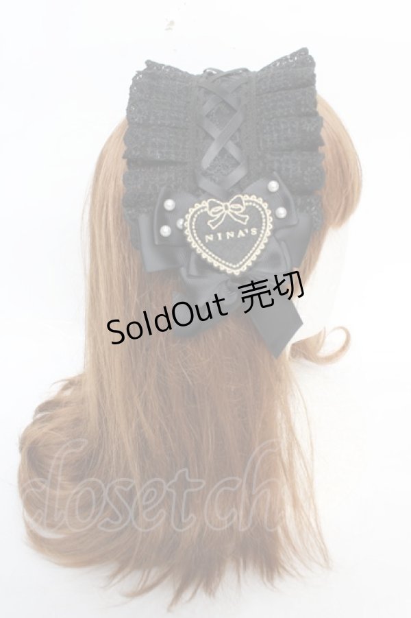 画像3: m petit by misako / NINA'Sコラボヘッドドレス  中黒 Y-25-12-22-052-LO-AC-SZ-ZY (3)