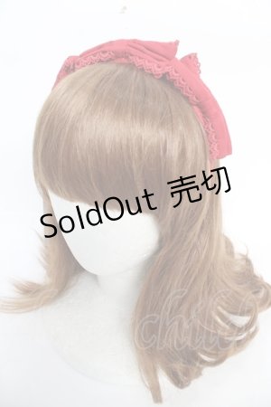 画像: Chalmiere / トリプルリボンカチューシャ  赤 Y-25-12-22-054-LO-AC-SZ-ZY