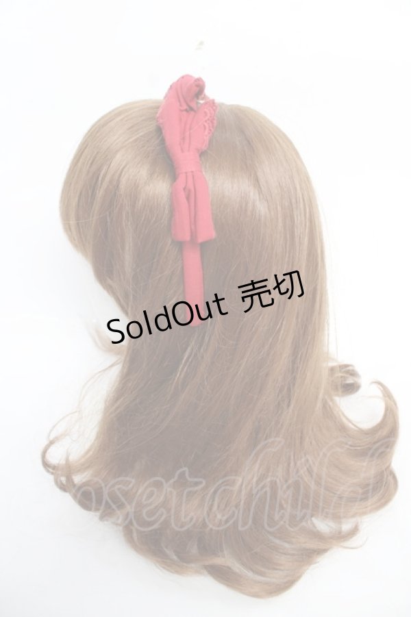画像2: Chalmiere / トリプルリボンカチューシャ  赤 Y-25-12-22-054-LO-AC-SZ-ZY (2)
