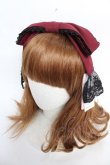 画像1: Chalmiere / リボンカチューシャ  ワイン Y-25-12-22-055-LO-AC-SZ-ZY (1)