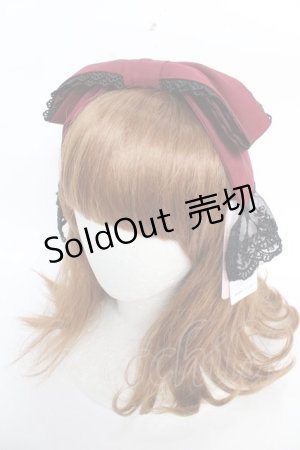 画像: Chalmiere / リボンカチューシャ  ワイン Y-25-12-22-055-LO-AC-SZ-ZY