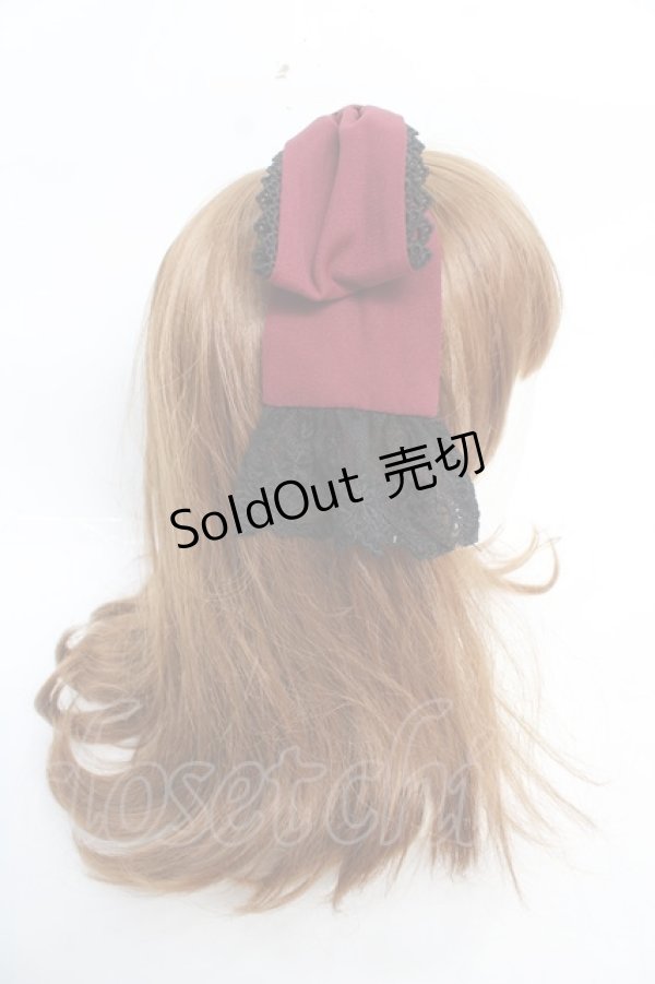 画像3: Chalmiere / リボンカチューシャ  ワイン Y-25-12-22-055-LO-AC-SZ-ZY (3)