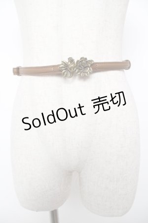 画像: axes femme / ローズデザイン細ベルト  茶 Y-25-12-22-009-AX-ZA-SZ-ZT444-F005