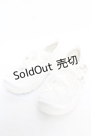 画像: axes femme POETIQUE / サテンバレエスニーカー L 白 Y-25-12-22-058-AX-SH-SZ-ZY