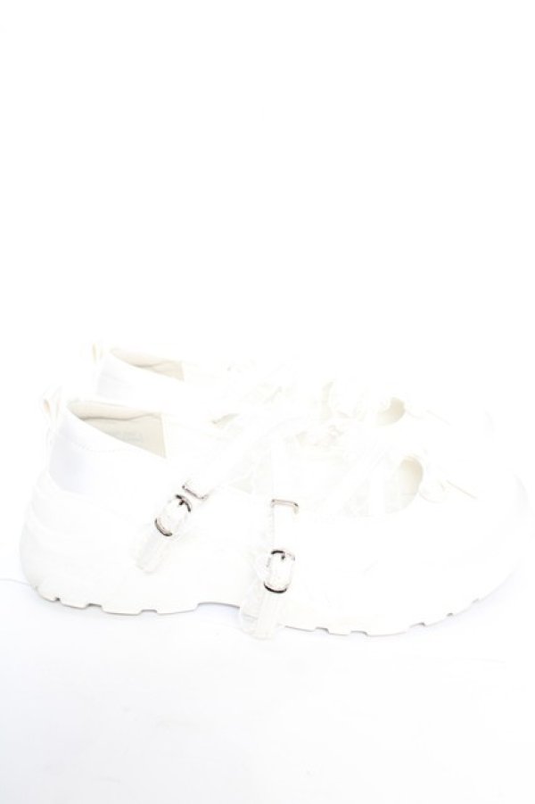 画像4: axes femme POETIQUE / サテンバレエスニーカー L 白 Y-25-12-22-058-AX-SH-SZ-ZY (4)