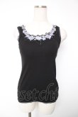 画像1: axes femme / カップ付ローズレースタンク M 黒 Y-25-12-22-061-AX-TO-SZ-ZY (1)