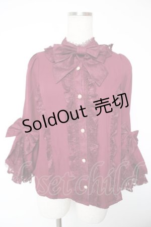 画像: Chalmiere / 姫袖7分丈ブラウス M ワイン Y-25-12-22-063-LO-BL-SZ-ZI