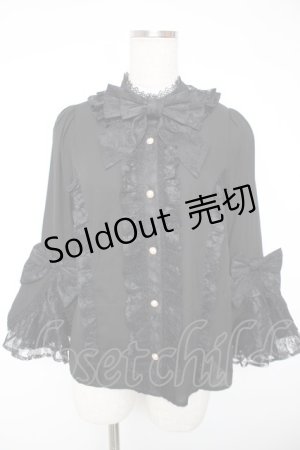 画像: Chalmiere / 姫袖7分丈ブラウス M 黒 Y-25-12-22-064-LO-BL-SZ-ZY