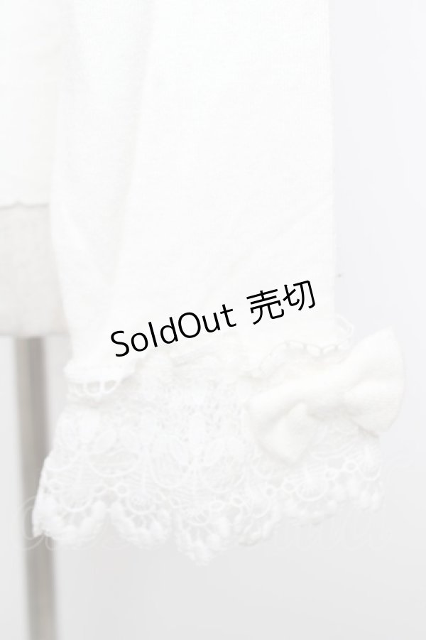 画像4: axes femme Kawaii / レーシーフリルニットプル  白 Y-25-12-22-073-AX-TO-SZ-ZY (4)