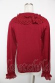 画像2: axes femme kawaii / レーシーフリルニットプル  赤 Y-25-12-22-078-AX-TO-SZ-ZY (2)