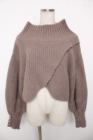 画像: axes femme POETIQUE / クロップドニット  グレー Y-25-12-22-080-AX-TO-SZ-ZY