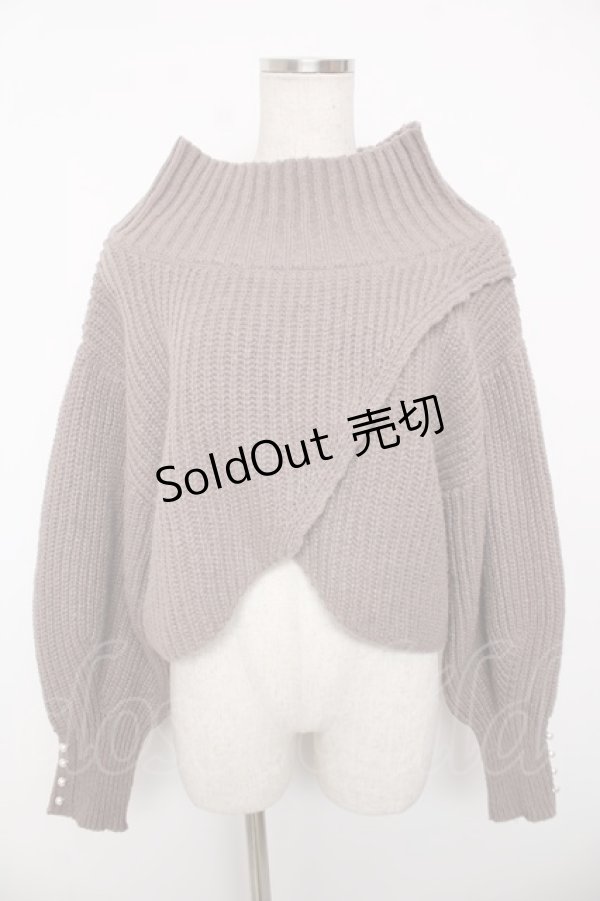 画像1: axes femme POETIQUE / クロップドニット  グレー Y-25-12-22-080-AX-TO-SZ-ZI (1)