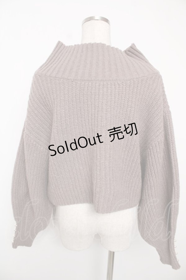 画像2: axes femme POETIQUE / クロップドニット  グレー Y-25-12-22-080-AX-TO-SZ-ZI (2)