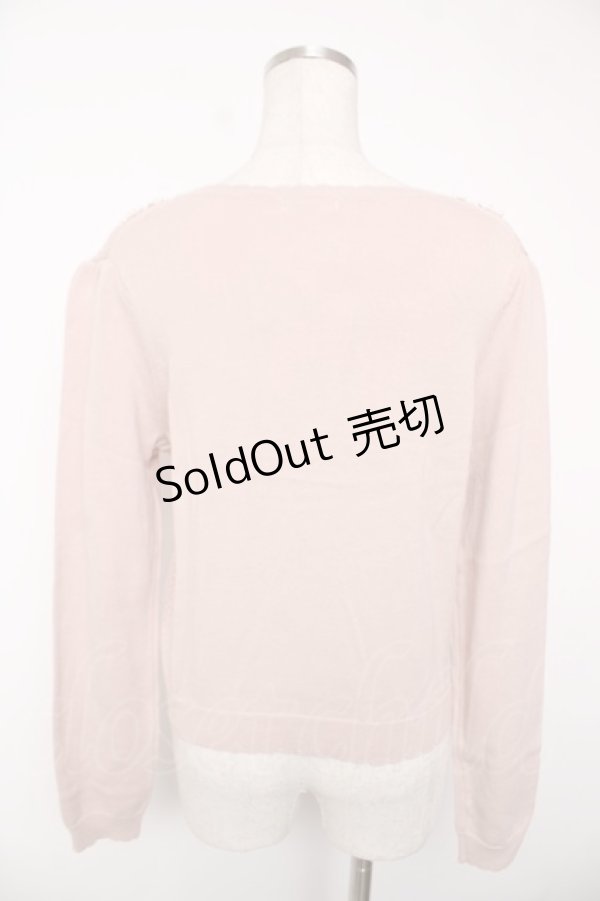 画像2: axes femme / お花レースカーディガン  ピンク Y-25-12-22-084-AX-TO-SZ-ZS (2)