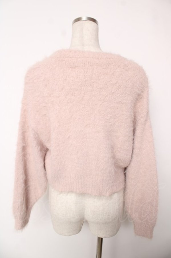 画像2: F i.n.t / リボン釦フェザーニットカーディガン F ピンク Y-25-12-22-085-CA-TO-SZ-ZY (2)