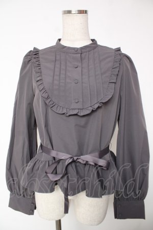 画像: FLC / 皆方由衣コラボペプラムブラウス M 中灰 Y-25-12-22-093-LO-BL-SZ-ZY