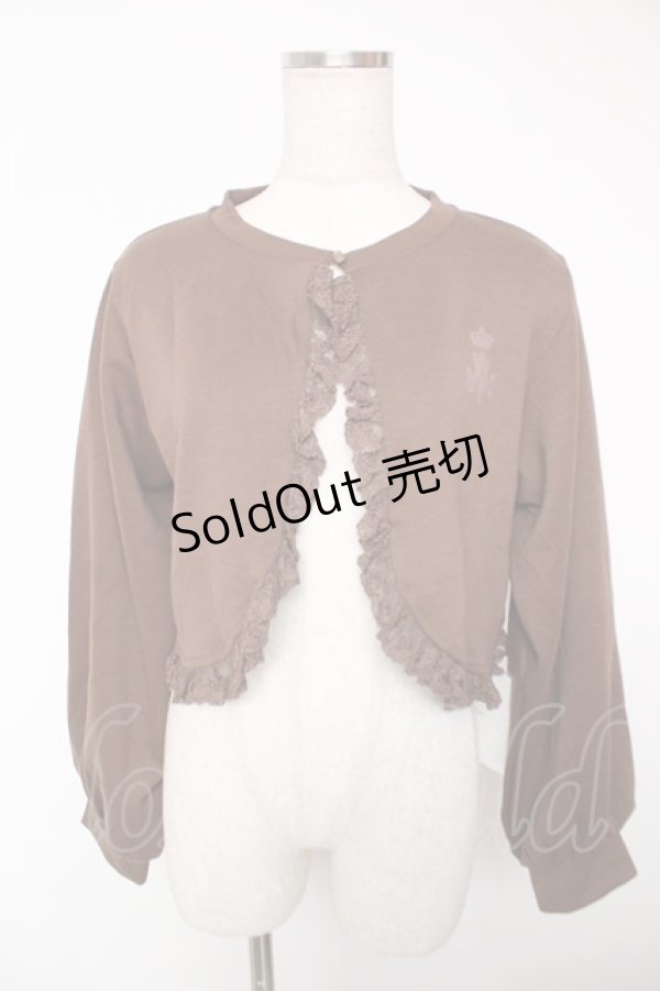 画像1: m petit by misako / MSKバラBフリルボレロ M 中茶 Y-25-12-22-094-LO-TO-SZ-ZT542 (1)