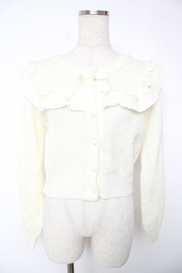 画像1: LIZ LISA / ヨークフリルカーディガン 0 オフ白 Y-25-12-22-096-LO-TO-SZ-ZY (1)