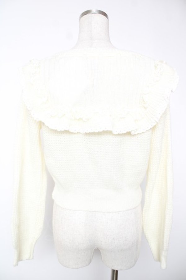 画像2: LIZ LISA / ヨークフリルカーディガン 0 オフ白 Y-25-12-22-096-LO-TO-SZ-ZY (2)