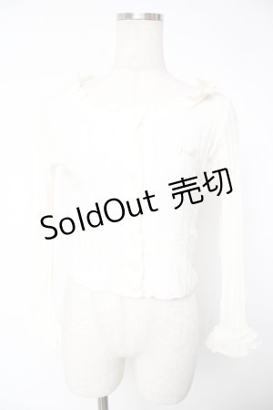 画像: MILK / リブカーディガン  アイボリー Y-25-12-22-098-ML-TO-SZ-ZY