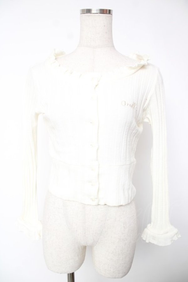 画像1: MILK / リブカーディガン  アイボリー Y-25-12-22-098-ML-TO-SZ-ZY (1)