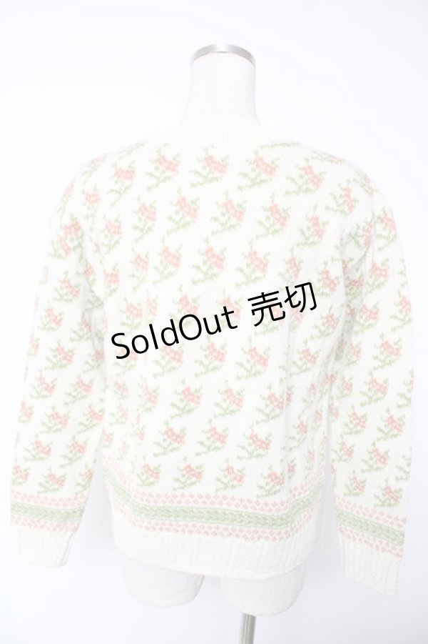 画像2: Jane Marple Dans Le Salon / Flower Branches セーター M アイボリー Y-25-12-22-099-JM-TO-SZ-ZY (2)