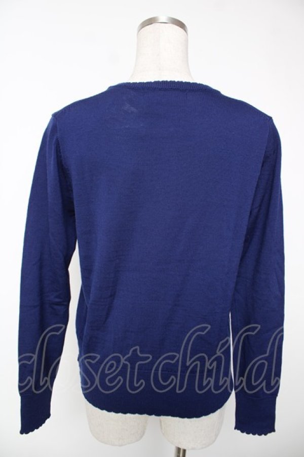 画像2: Jane Marple / クラウンエンブロイダリーのカーディガン（2017年） M ネイビー Y-25-12-22-105-JM-TO-SZ-ZY (2)