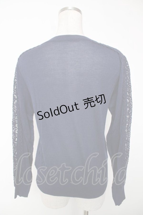 画像2: Jane Marple Dans Le Salon / キュプラコットンレースカーディガン M ネイビー Y-25-12-22-106-JM-TO-SZ-ZI (2)