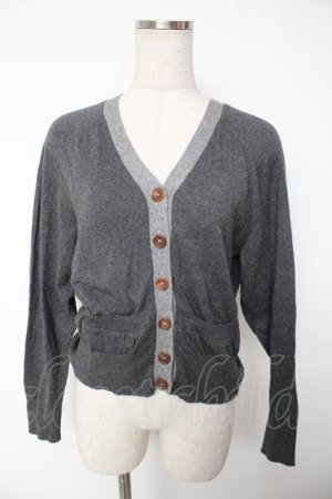 画像: Jane Marple Dans Le Salon / バックリボンカーディガン M グレー Y-25-12-22-108-JM-TO-SZ-ZY