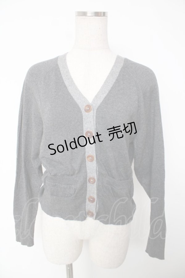 画像1: Jane Marple Dans Le Salon / バックリボンカーディガン M グレー Y-25-12-22-108-JM-TO-SZ-ZI (1)