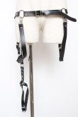 画像1: LISTEN FLAVOR / レッグガーター付2wayハーネスチェーンベルト  黒 Y-25-12-22-016-PU-ZA-SZ-ZY (1)