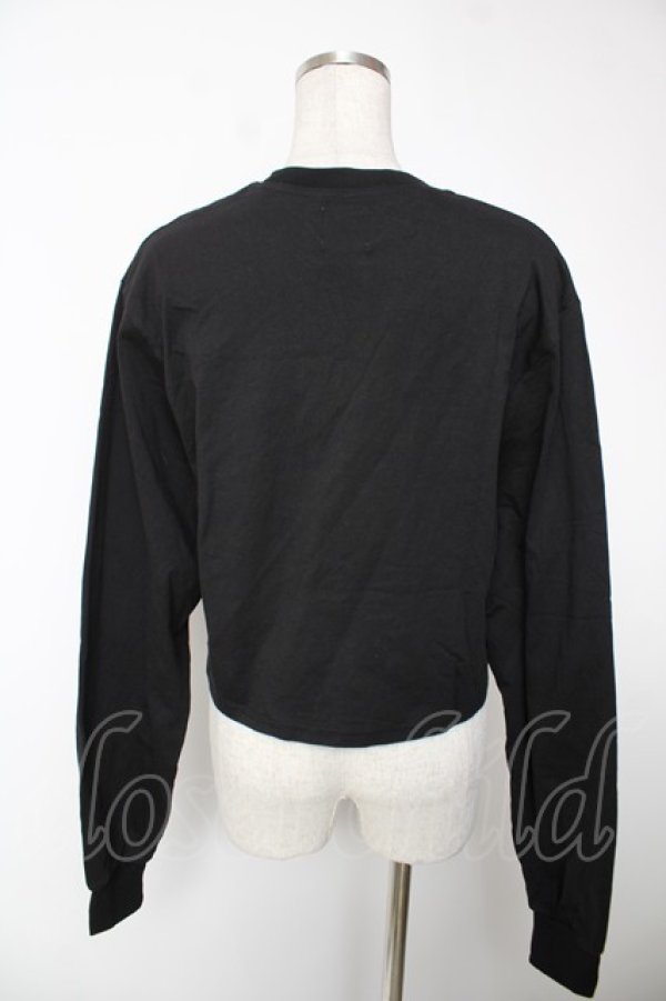 画像2: Hauls / お猫様りぼんクロップドロンTEE  黒 Y-25-12-22-110-LO-TO-SZ-ZY (2)