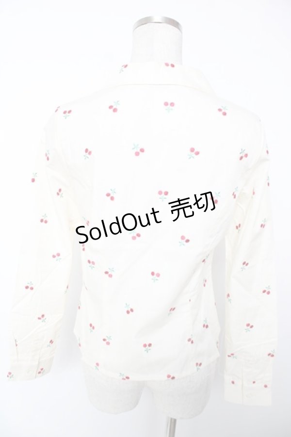 画像2: MILK / チェリー刺繍シャツ  アイボリー Y-25-12-22-112-ML-BL-SZ-ZY (2)