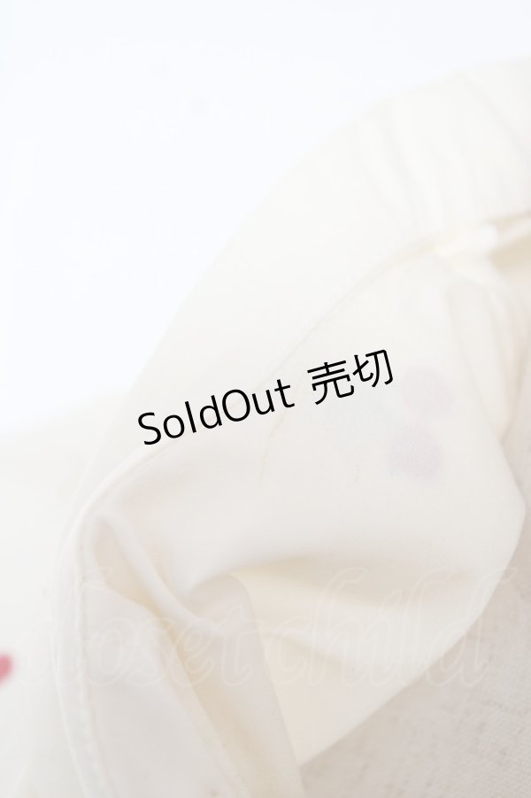 画像3: MILK / チェリー刺繍シャツ  アイボリー Y-25-12-22-112-ML-BL-SZ-ZY (3)