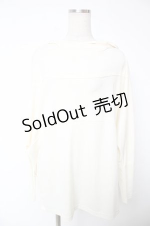 画像: ALGONQUINS / 表ステッチ加工スカルptフーディートップス F アイボリー Y-25-12-22-115-AL-TO-SZ-ZI