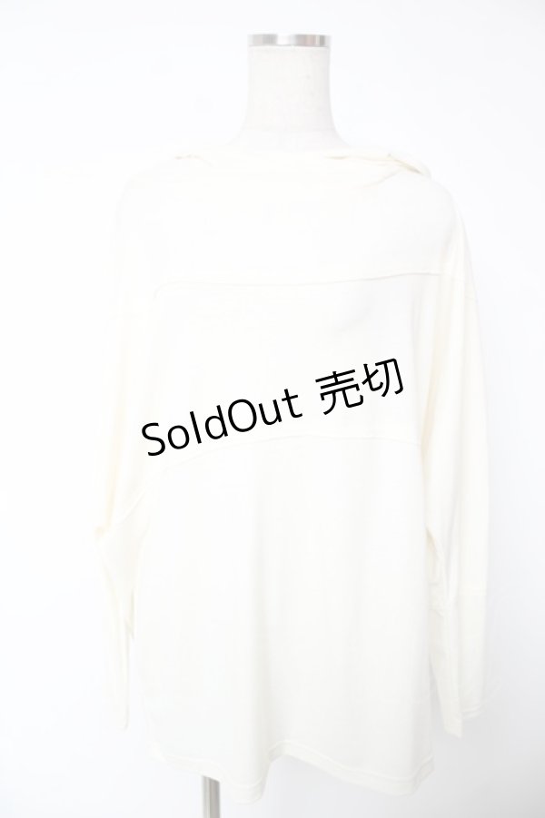 画像1: ALGONQUINS / 表ステッチ加工スカルptフーディートップス F アイボリー Y-25-12-22-115-AL-TO-SZ-ZI (1)