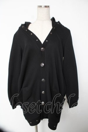 画像: SEX POT ReVeNGe / フード付きロングカーディガン M 黒 Y-25-12-22-116-SP-TO-SZ-ZY