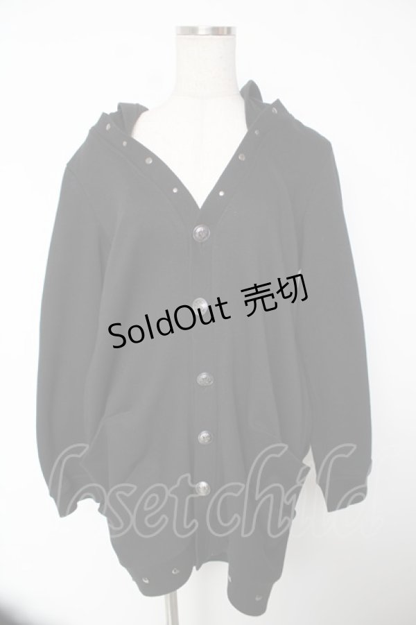 画像1: SEX POT ReVeNGe / フード付きロングカーディガン M 黒 Y-25-12-22-116-SP-TO-SZ-ZY (1)