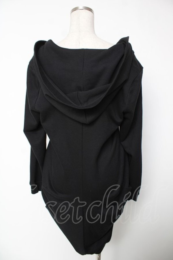 画像2: SEX POT ReVeNGe / フード付きロングカーディガン M 黒 Y-25-12-22-116-SP-TO-SZ-ZY (2)