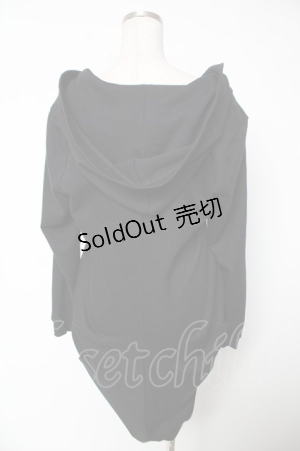 画像2: SEX POT ReVeNGe / フード付きロングカーディガン M 黒 Y-25-12-22-116-SP-TO-SZ-ZY (2)