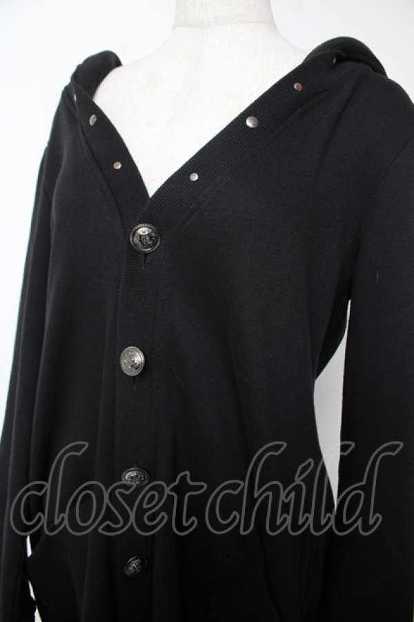 画像3: SEX POT ReVeNGe / フード付きロングカーディガン M 黒 Y-25-12-22-116-SP-TO-SZ-ZY (3)