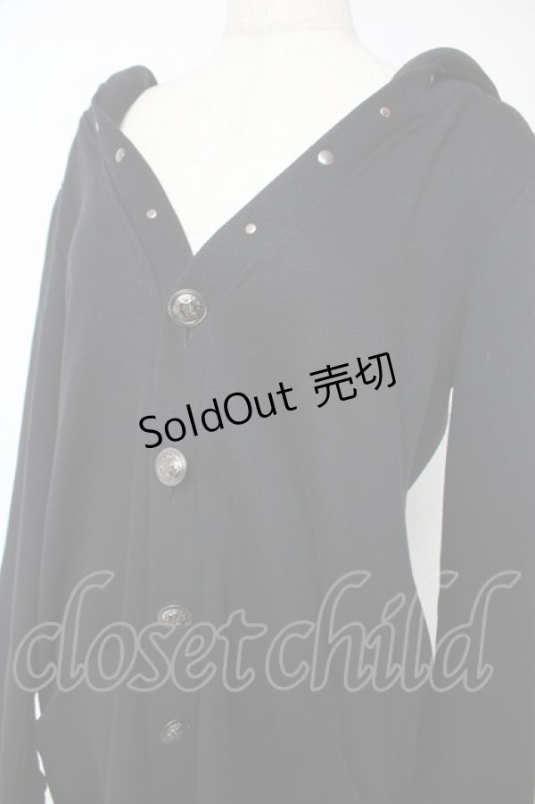 画像3: SEX POT ReVeNGe / フード付きロングカーディガン M 黒 Y-25-12-22-116-SP-TO-SZ-ZY (3)