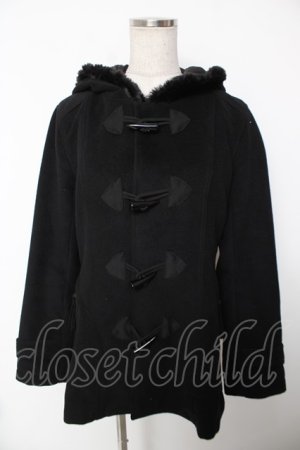 画像: ALGONQUINS / フーディーダッフルコート F 黒 Y-25-12-22-119-AL-CO-SZ-ZY