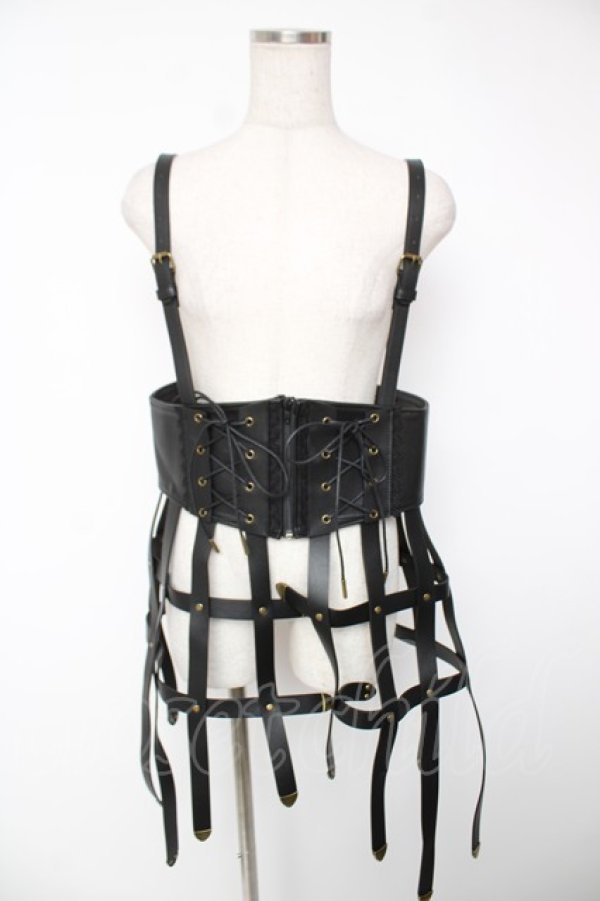画像1: ATELIER PIERROT / Baroque Cage Corset Harness  ブラック Y-25-12-22-123-EL-TO-SZ-ZY (1)