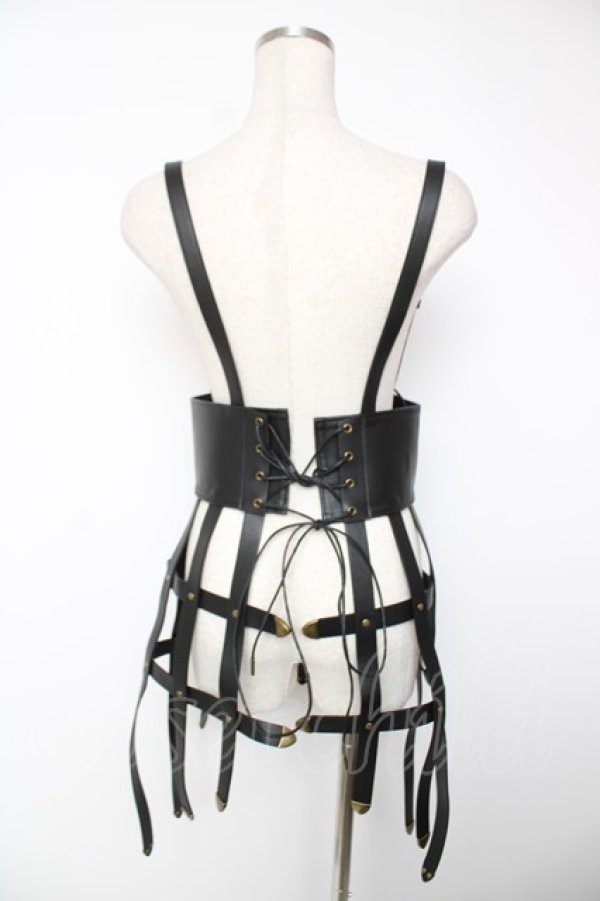 画像2: ATELIER PIERROT / Baroque Cage Corset Harness  ブラック Y-25-12-22-123-EL-TO-SZ-ZY (2)